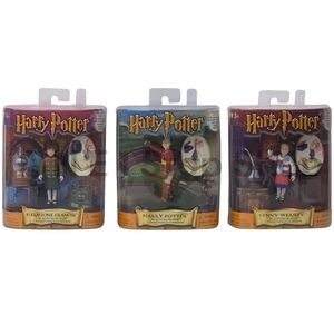 Harry Potter Magical Minis Collection Ginny, Harry & Hermione Mattel 2001 READ**